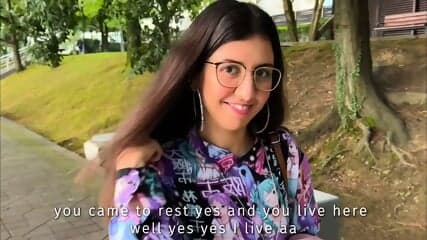 Picked Up A Cutie On The Street, Fucked And Cum On Her Glasses Feat. Katty West, Dis Diger – Pick Up, English Subs